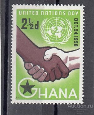 GHANA  ГАНА   ООН  № 36  1958  Сост**