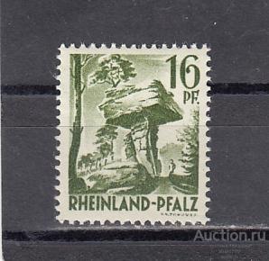 RHEINLAND PFALZ Французская зона № 6   1947  Сост**