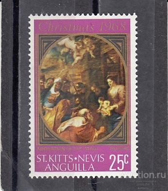 ST.KITTS NEVIS  Рождество  № 185  1968  Сост**