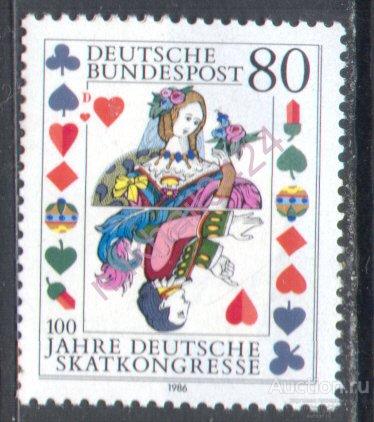 Ф0633 Игральные Карты 1986 ФРГ Германия 1м п/с ** 2,4МЕ