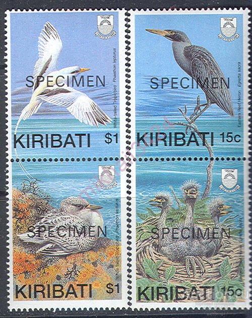 М4232 ✅ Фауна Птицы SPECIMEN 1989 Кирибати 4м п/с **