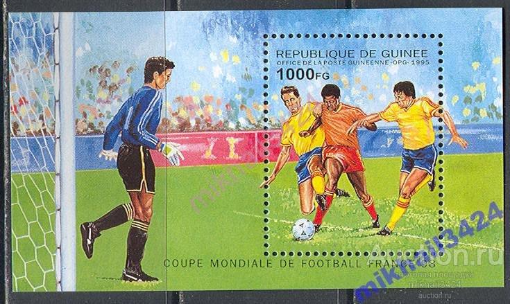 2184 Спорт Футбол FIFA Чемпионат мира 1995 Гвинея Блок ** 6МЕ