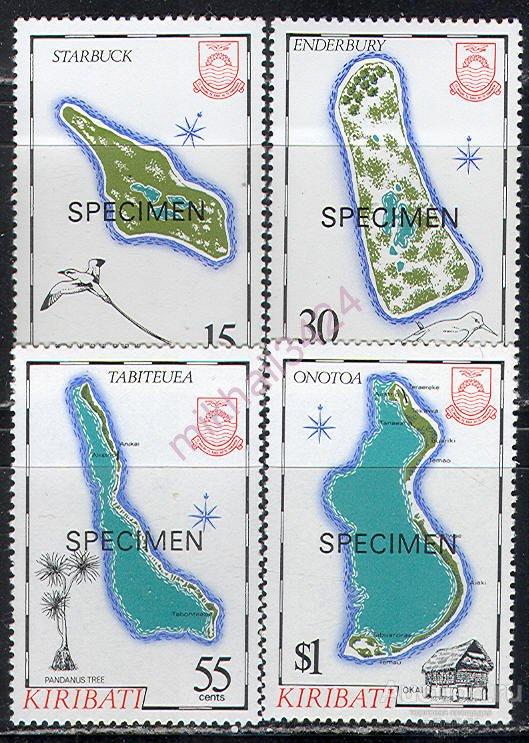 М0430 Фауна Птицы Карты Острова SPECIMEN 1987 Кирибати 4м Выпуск-6 п/с **