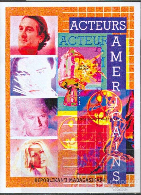 1421 Космос Аполлон Кино Актеры 1999 Мадагаскар Блок б/з **