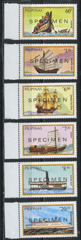Филиппины.  Корабли  Ми 1629-34  12 евро  **