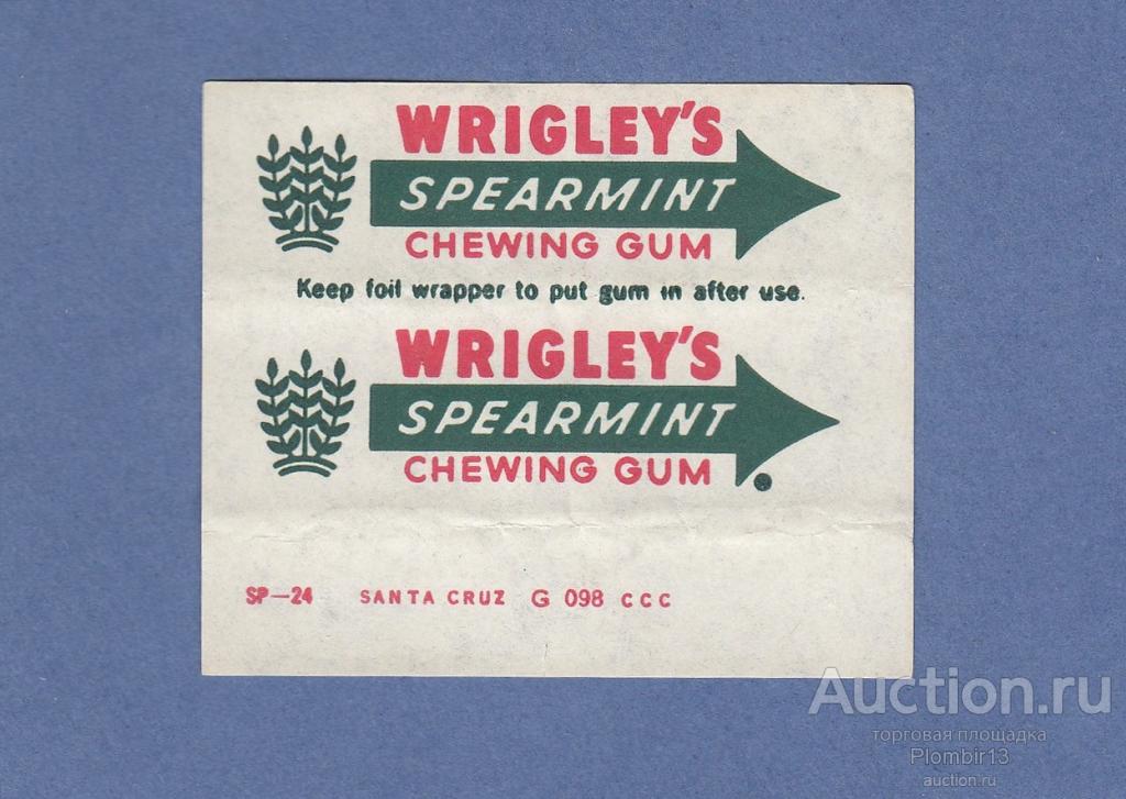 Обертка США Wrigleys Spearmint SP-24 Santa Cruz