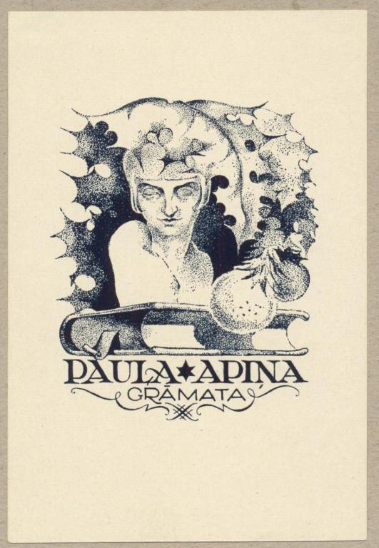 Экслибрис. Ex Libris Paula Apina Gramata, Латвия