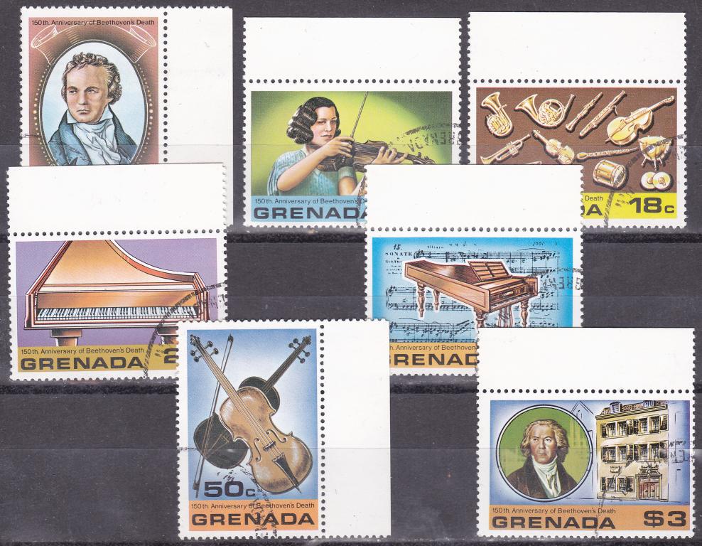 Марки Гренада 1978 Людвиг ван Бетховен. Серия 7 марок