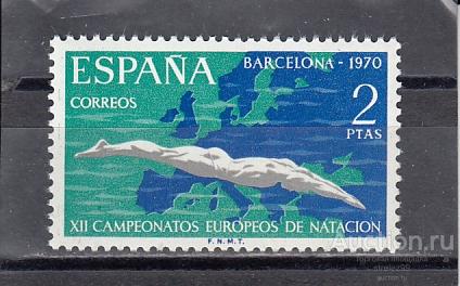 ESPANA ИСПАНИЯ   Спорт Плавание Барселона № 1880  1970 Сост**