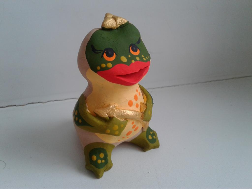 Игрушка свистулька глиняная ЦАРЕВНА ЛЯГУШКА