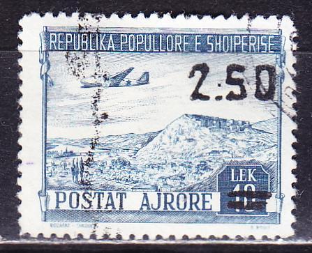 Албания, 1952-53 г., гаш, надпечатка, авиация