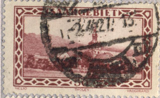 Саар 1926 г. стандарт  гашеная