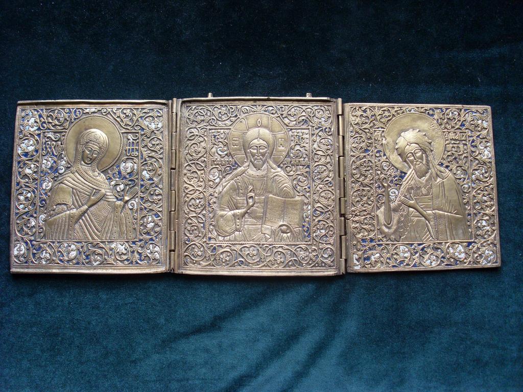 Складень Деисус 19 в. Редкий. Датированный.
