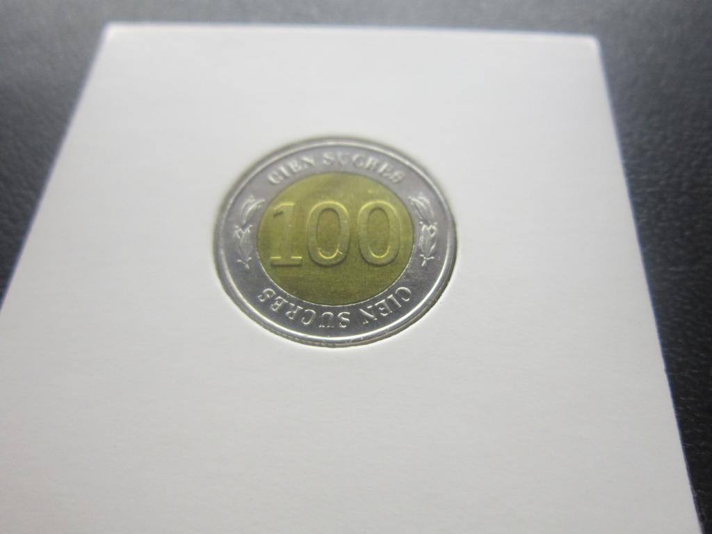 ЭКВАДОР 100 СУКРЕ 1997 (в холдере)