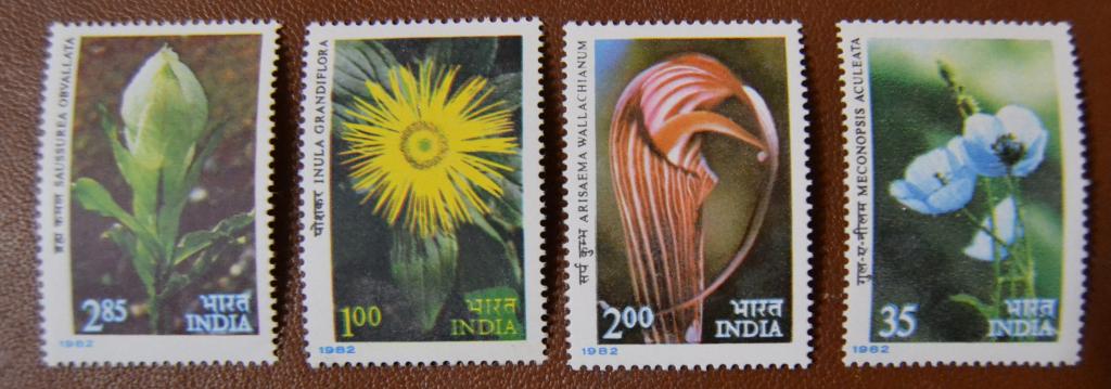 Индия 1982 г. Флора Цветы Ми-908-11 = 12 евро - чистые