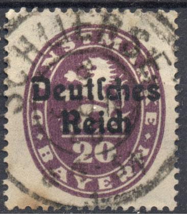 Германия 1920 г. Веймар стандарт служебная  гашеная (КЦ 2 ЕВРО)