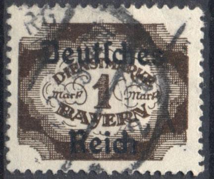 Германия 1920 г. Веймар стандарт служебная  гашеная (КЦ 2, ЕВРО)