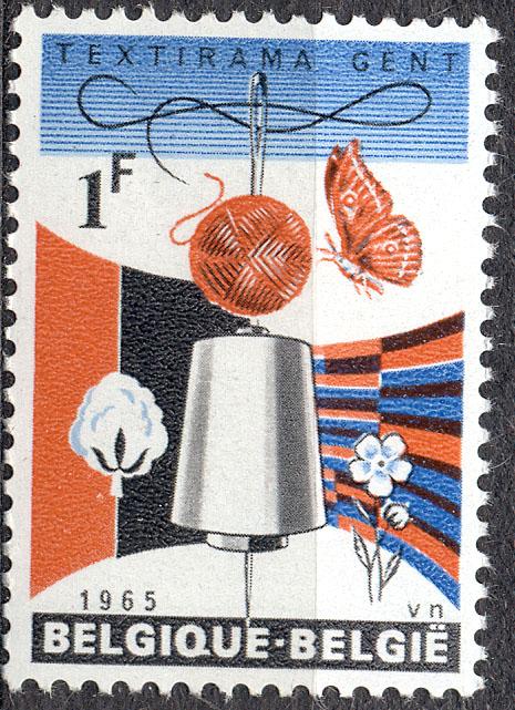 Бельгия 1965 г.  Текстильная промышленность негашеная**