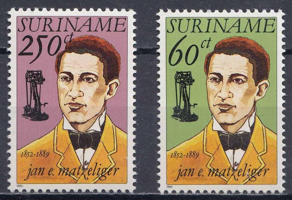 Суринам, 1992, Ученые, Изобретатели, Матцелигер, п/с