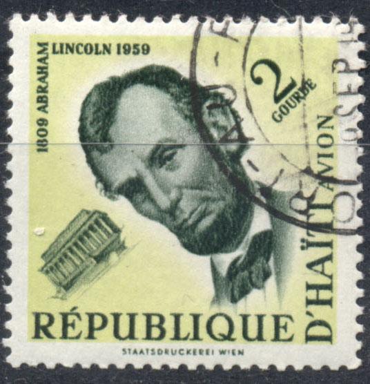 Гаити 1959 г. Авраам Линкольн гашеная