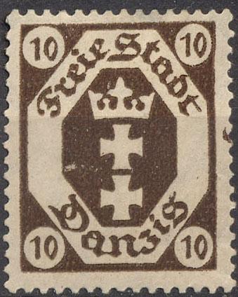 Данциг 1921 г. стандарт негашеная*