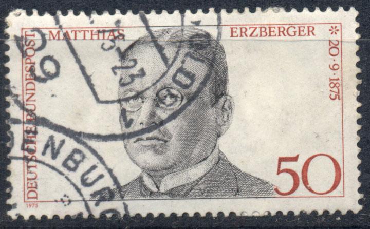 ФРГ 1975 г. Маттиас Эрзбенгер гашеная