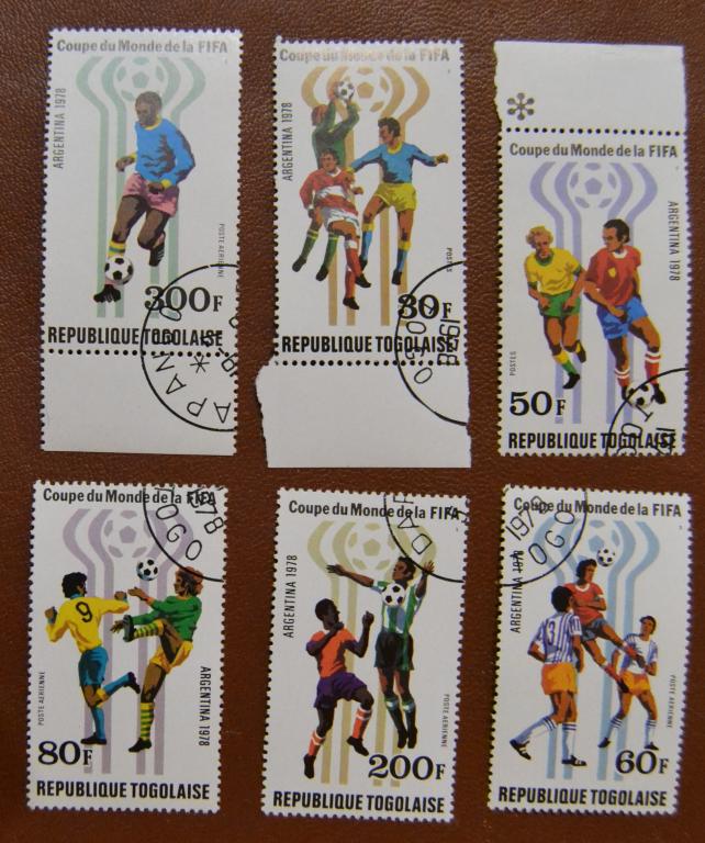 Того 1978 г. Чемпионат Мира по Футболу Аргентина 78 Мих.1300-1305