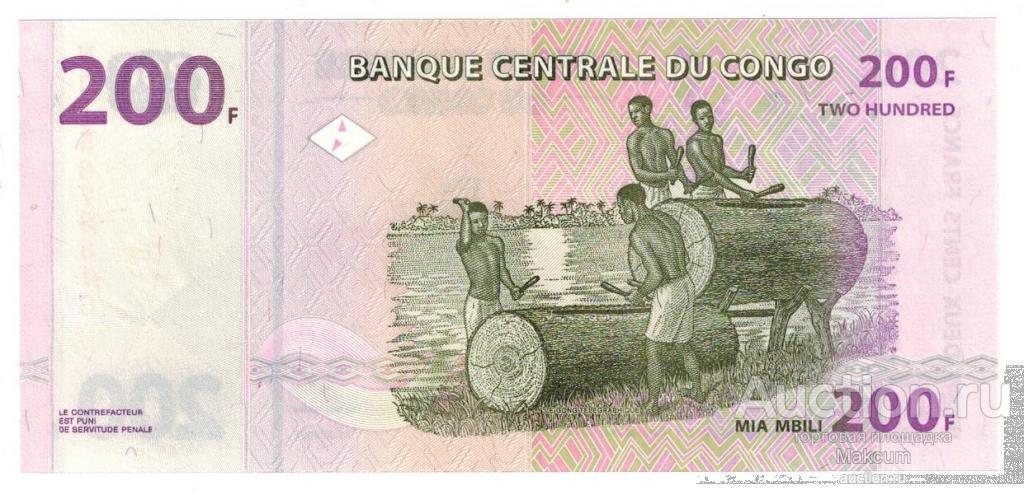Конго . 200 франков . 2007 г . UNC .