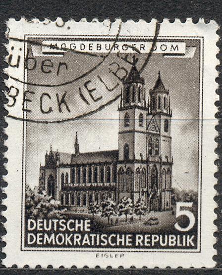 ГДР 1955  г. марка № 491 (МИХЕЛЬ)  гашеная КЦ 1,3 ЕВРО (2010)