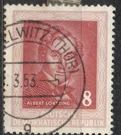 ГДР 1952  г. марка № 309 (МИХЕЛЬ)  гашеная КЦ 5 ЕВРО (2010)