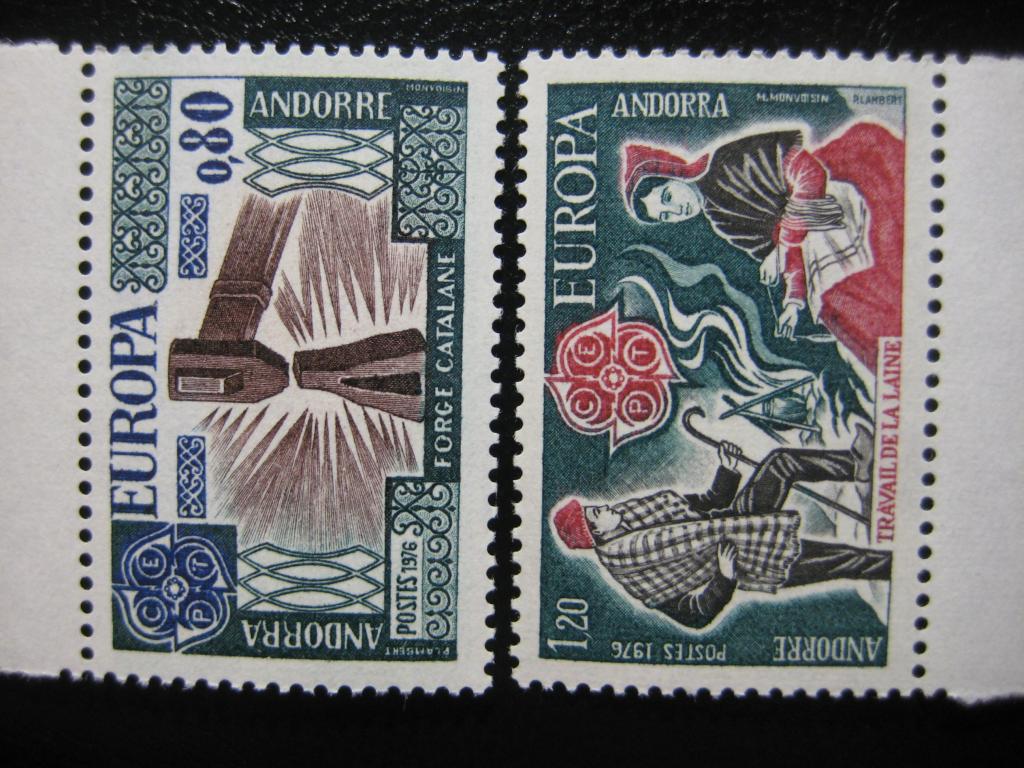 Марки. Андорра. Франция. 1976 г.