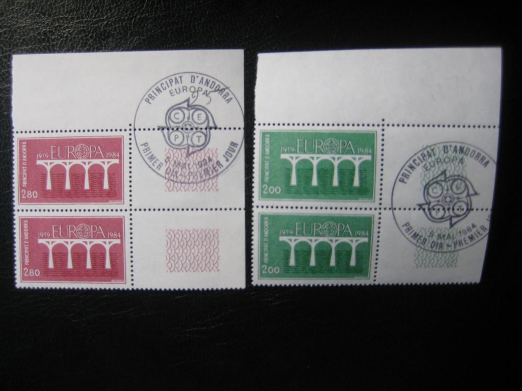 Марки. Андорра. Франция. 1984 г.