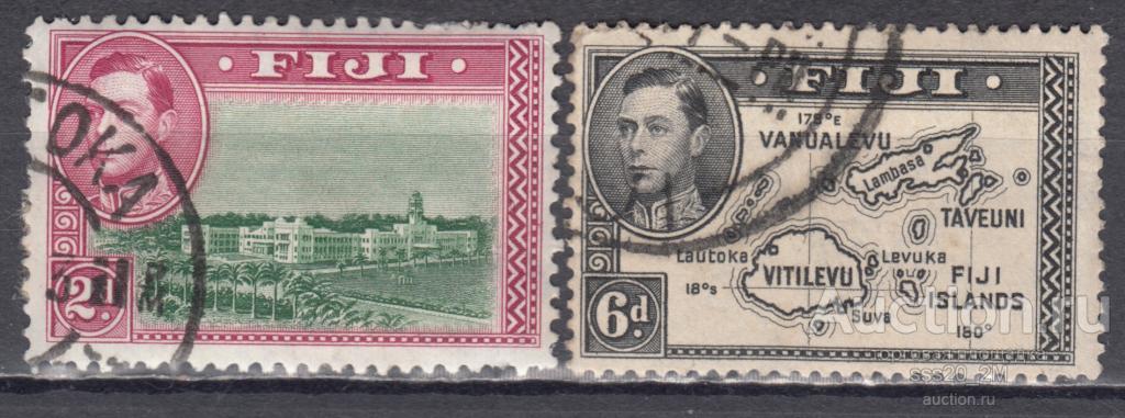 Фиджи 1938 Георг VI местные мотивы Mi96С,101aD