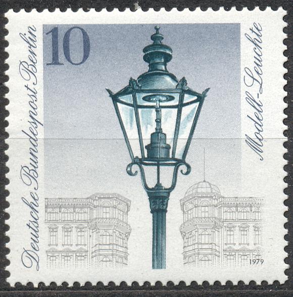 ФРГ (Берлин) 1979 г. Городское освещение история  негашеная * (след наклейки)