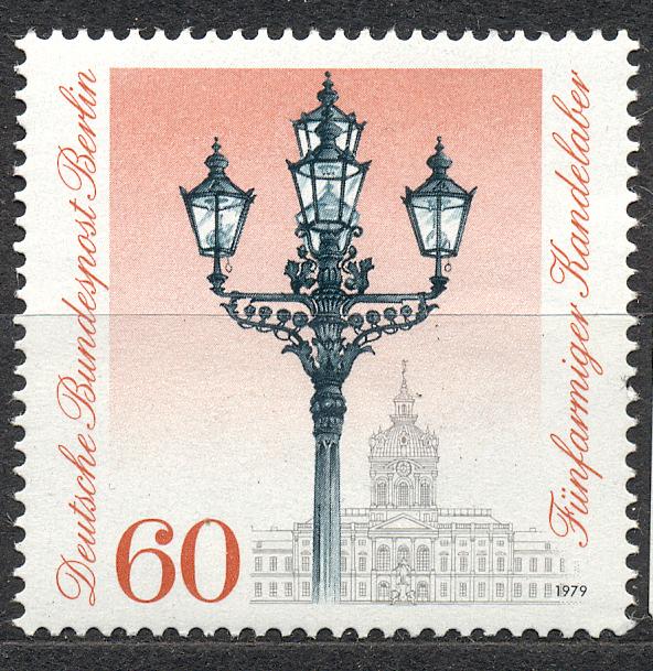 ФРГ (Берлин) 1979 г. Городское освещение история  негашеная * (след наклейки)