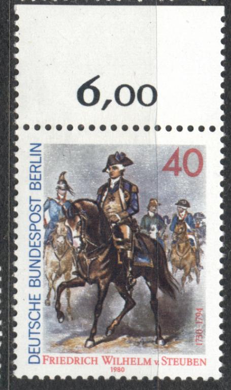 ФРГ (Берлин) 1980 г. Фридрих-Вильгельм негашеная * (след наклейки)