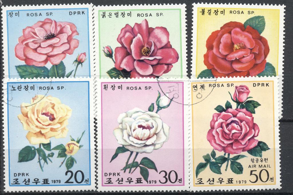 КНДР 1979  г. серия Цветы  гашеная