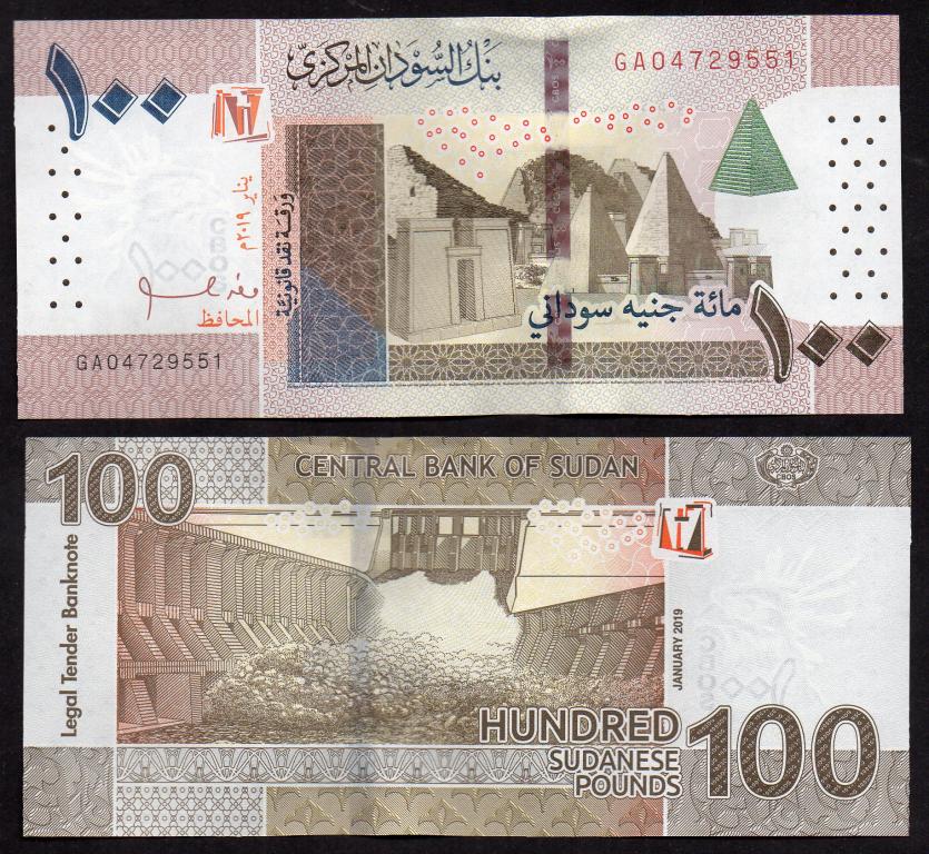 Судан  (Северный) - 100 ф. 2019 г., P .., UNC, к-я A