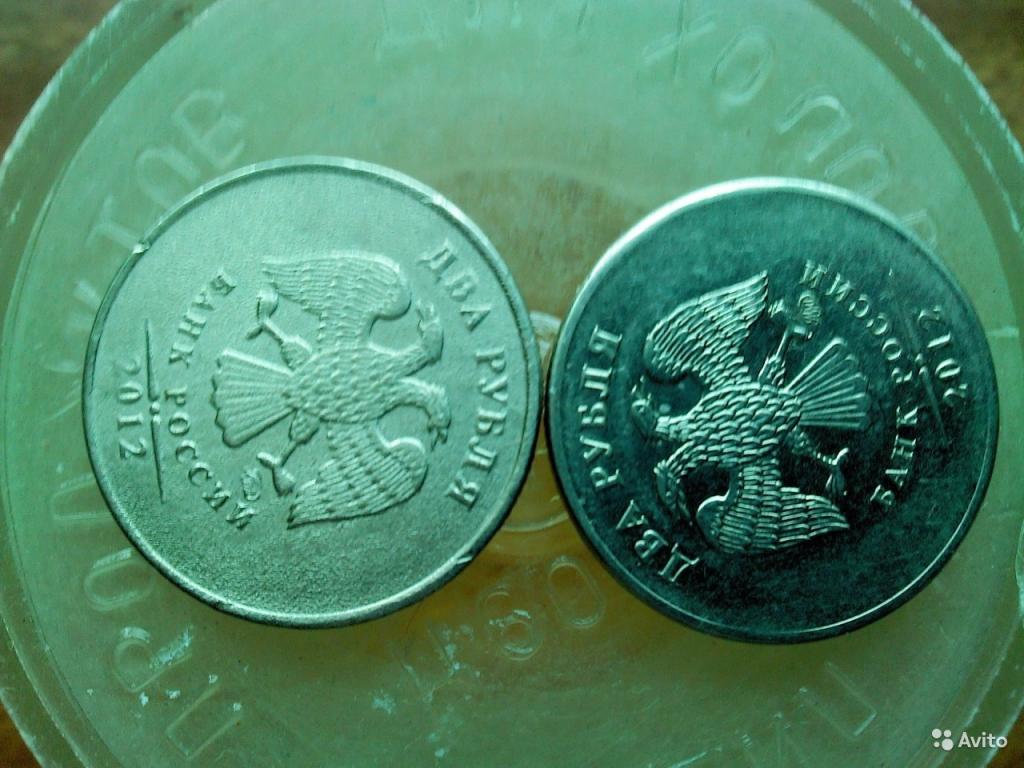 2 рубля 2012 г  ММД  (Брак- многослойное покрытие с пузырями)