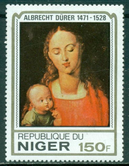 Niger Нигер 1979 живопись картины Дюрер мадонна (4-3) **