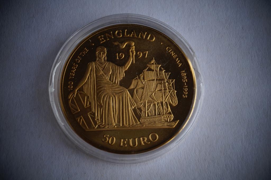 50 евро 1997 Англия 100 лет кинематографу Мэрилин Монро