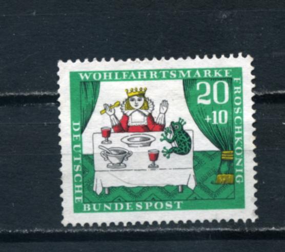 ФРГ. Сказки братьев Гримм. Царевна-лягушка. 1 марка. 1966. (*)