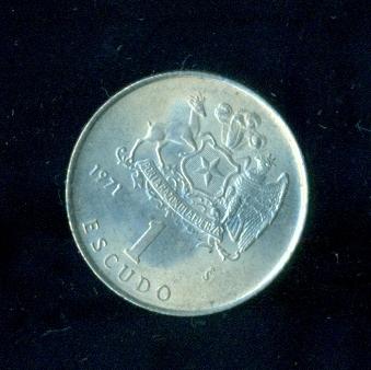 Чили 1 эскудо 1971 г