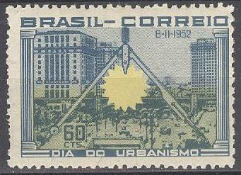 + Бразилия 1952 Michel 790 (CV 0,5 eur) MH Архитектура Циркуль