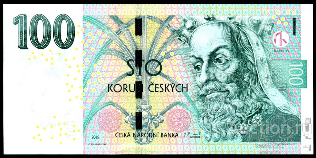 Чехия 100 крон 2018  пресс № 28a