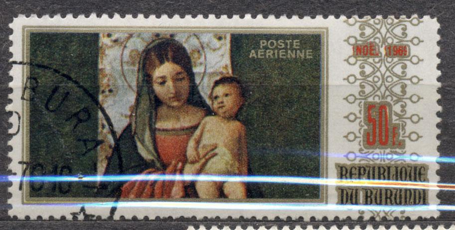 Бурунди 1965г. АВИА живопись гашен.