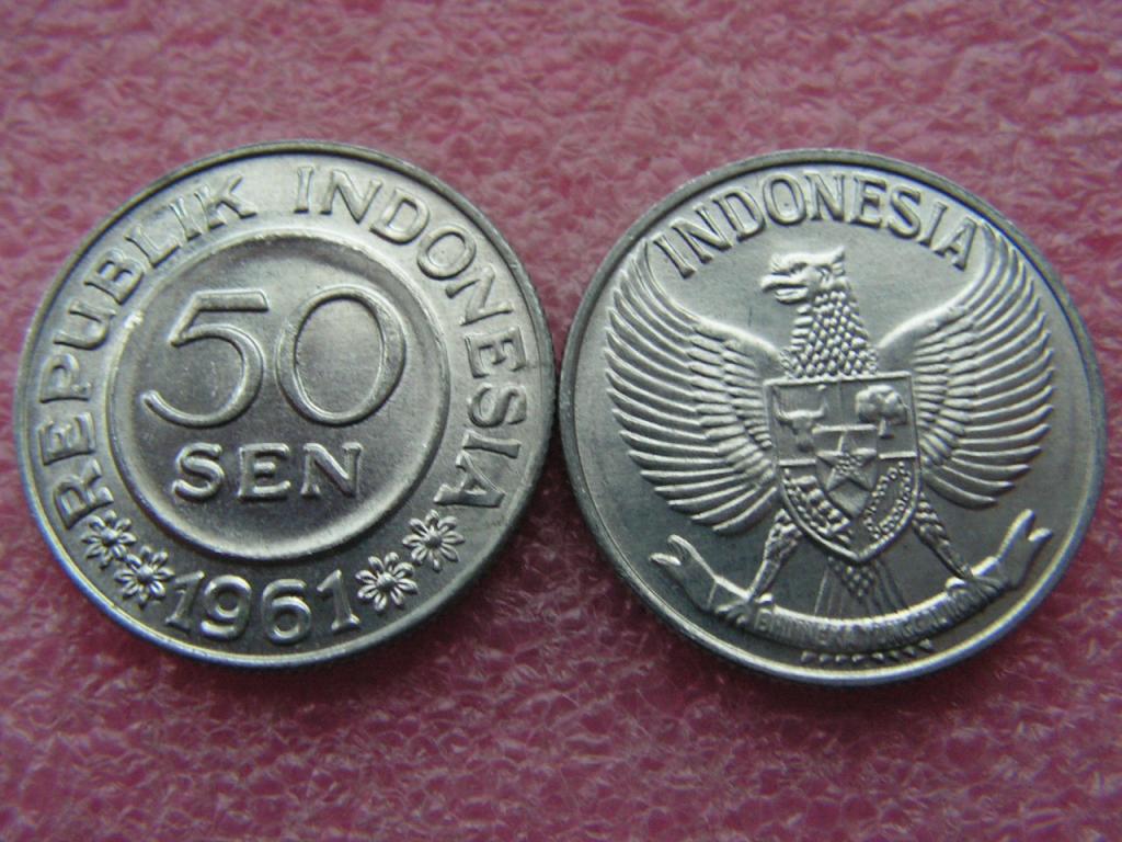 Индонезия 50 сен 1961 unc