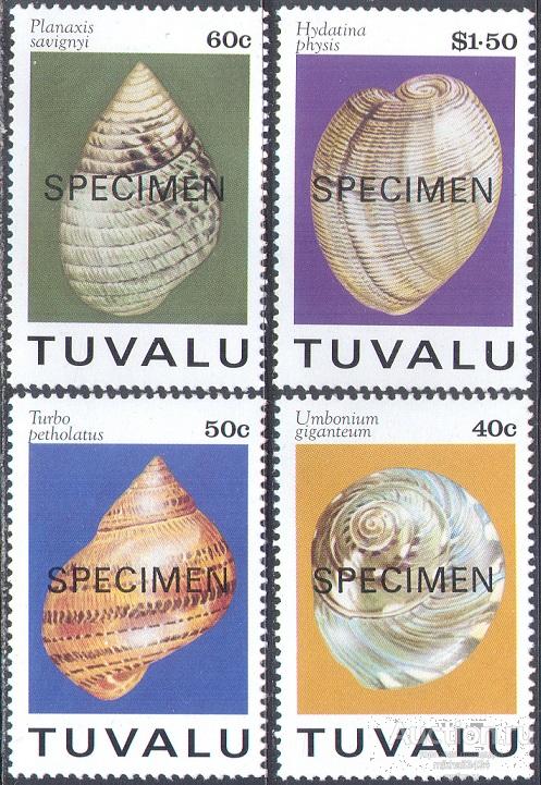 М1661 Морская Фауна Моллюски Ракушки SPECIMEN 1994 Тувалу 4м п/с **