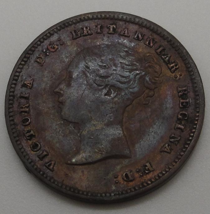 1/2 фартинга 1843 года Виктория