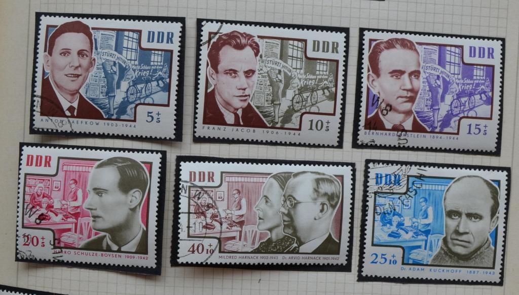 ГДР 1964 г. Известные антифашисты. Серия № 1014-1019. гаш